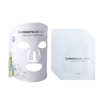 CurrentBody Skin x 彼得兔 LED 光療面膜儀 & CurrentBody Skin 水凝膠面膜 (10入)