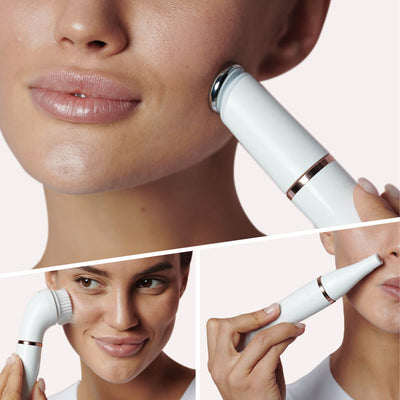 Braun FaceSpa Pro 911 Facial Epilator White/ Bronze – 3-in-1 Facial Epilating, Cleansing & Skin Toning System